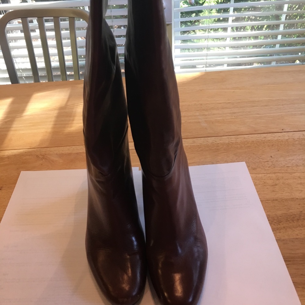 Stuart Weitzman knee high brown leather boots